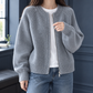 Loose Cropped Cardigan with Chunky Texture