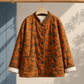 Jacket Cotton-Linen Blend Floral Print with Diamond Quilting