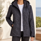 Rain Jacket Waterproof Polyester Insulated with Drawcord Hood