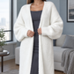Plush Knit Open-Front Cardigan