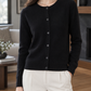 Relaxed Round Neck Button Cardigan