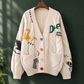 Embroidered Chunky Cable Cardigan