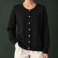 Smooth Soft Knit Round Neck Cardigan