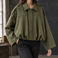 Bomber Jacket Polyester Oversized Batwing with Concealed Zip