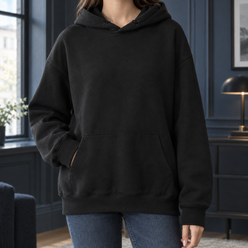 Relaxed Cotton-Blend Hoodie