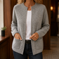 Soft Ribbed Hip-Length Cardigan