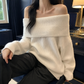 Off-Shoulder Jumper with Foldover Neckline