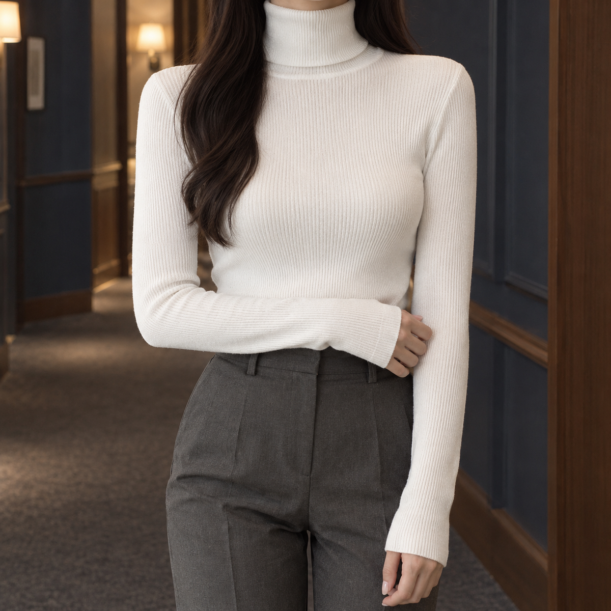 Fine Rib Polished Jumper