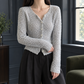 Looped Texture Cropped Cardigan