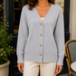 Heart Button V-Neck Jumper