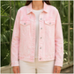 Trucker Jacket Washed Cotton Blend with Pointed Collar and Pockets