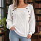 Square Neck Loose Knit Jumper