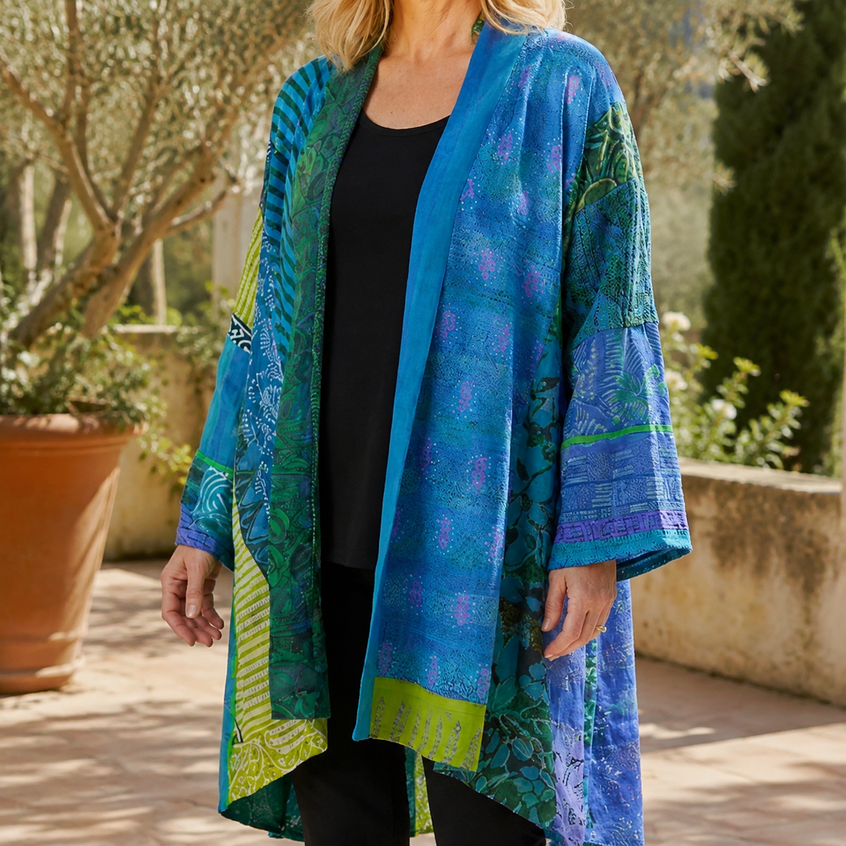 Patchwork Longline Cardigan