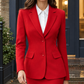 Blazer Polyester Shaped Tailored with Two Buttons and Flap Pockets