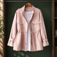 Utility Jacket Polyester Relaxed with Drawstring Waist, Zip-Snap Front