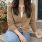 Fine Knit Round Neck Cardigan