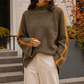 Soft Knit Roll Neck Jumper with Folded Collar