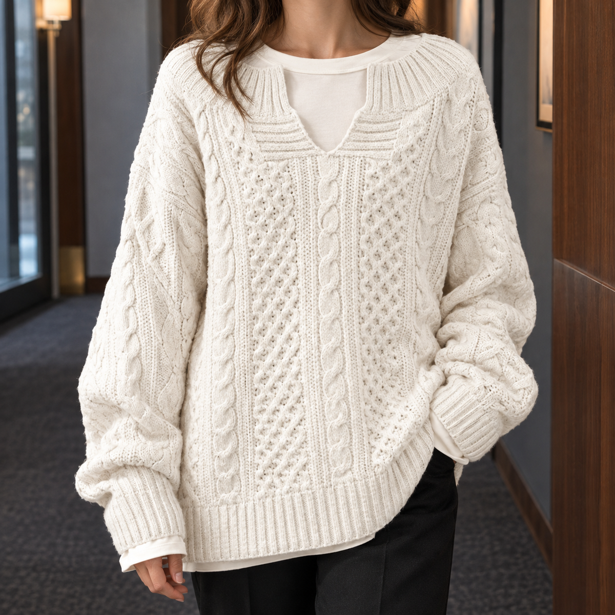 Loose Fit Cable Jumper
