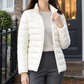 Quilted Jacket Cashmere-Feel with Padded Filling and Stand Collar