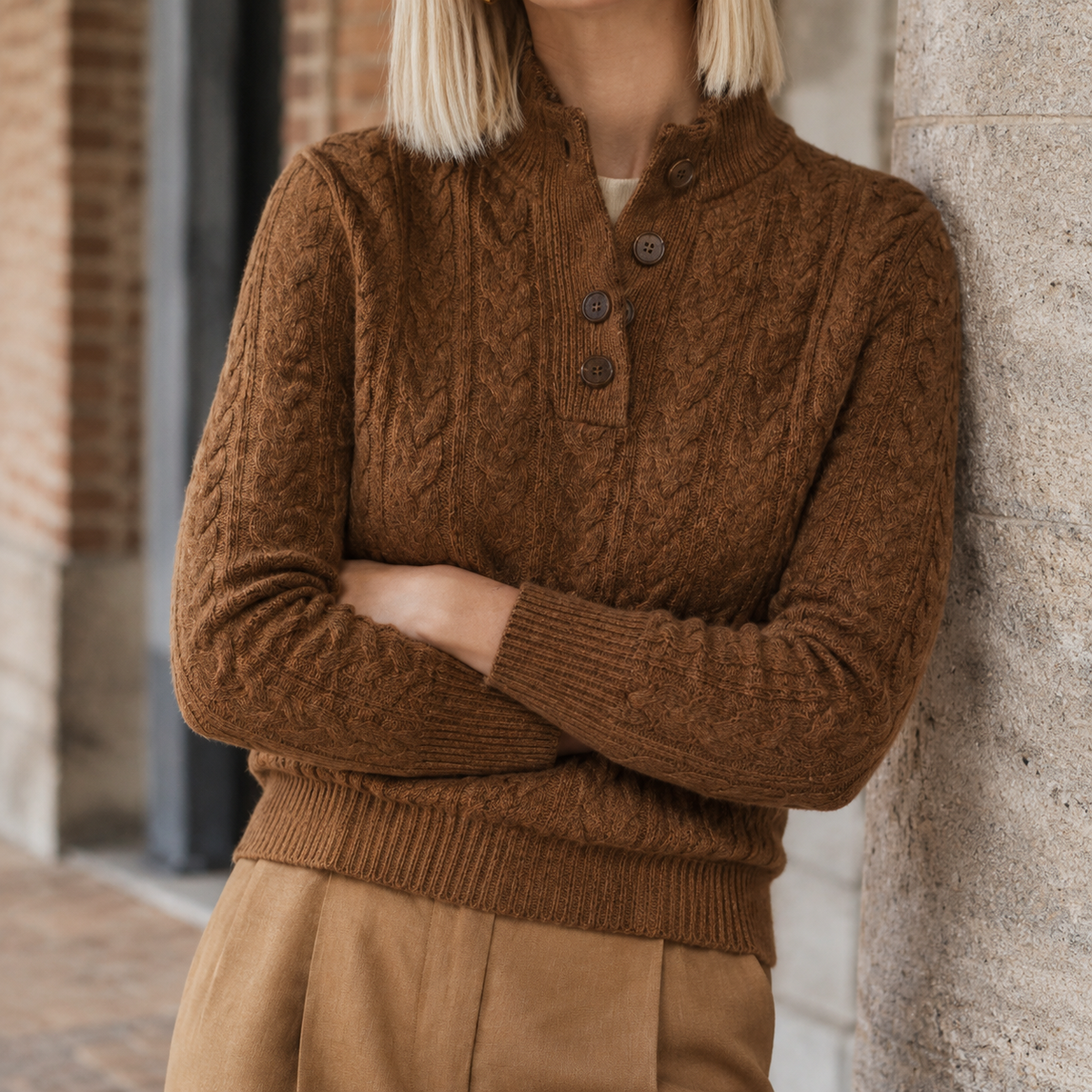 Cashmere-Feel Soft Knit Jumper
