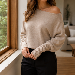 Asymmetric Soft Knit Jumper