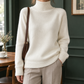 Ribbed Roll Neck Jumper with Tall Collar