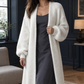 Plush Longline Open-Front Cardigan