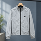 Panelled Jacket Polyester Cropped with Curved Seams and Full Zip
