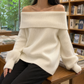 Off-Shoulder Jumper with Dropped Shoulders