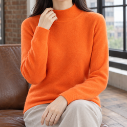 Smooth Silky Knit Mock Neck Jumper