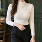 Ribbed Mock Neck Knit Top