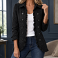 Jacket Polyester Fitted with Floral Appliqué and Ruffled Edging
