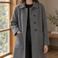 Coat Wool Longline Loose Straight with Oversized Patch Pockets