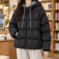 Quilted Jacket Duck Down Boxy with Hood and Adjustable Drawcord Hem
