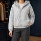 Hooded Jacket Polyester Fleece-Lined with Full Zip and Snap Pockets
