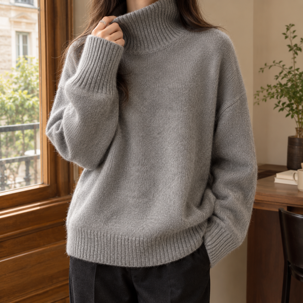 Oversized Roll Neck Jumper