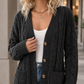 Cable Knit V-Neck Cardigan