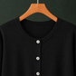 Smooth Soft Knit Round Neck Cardigan