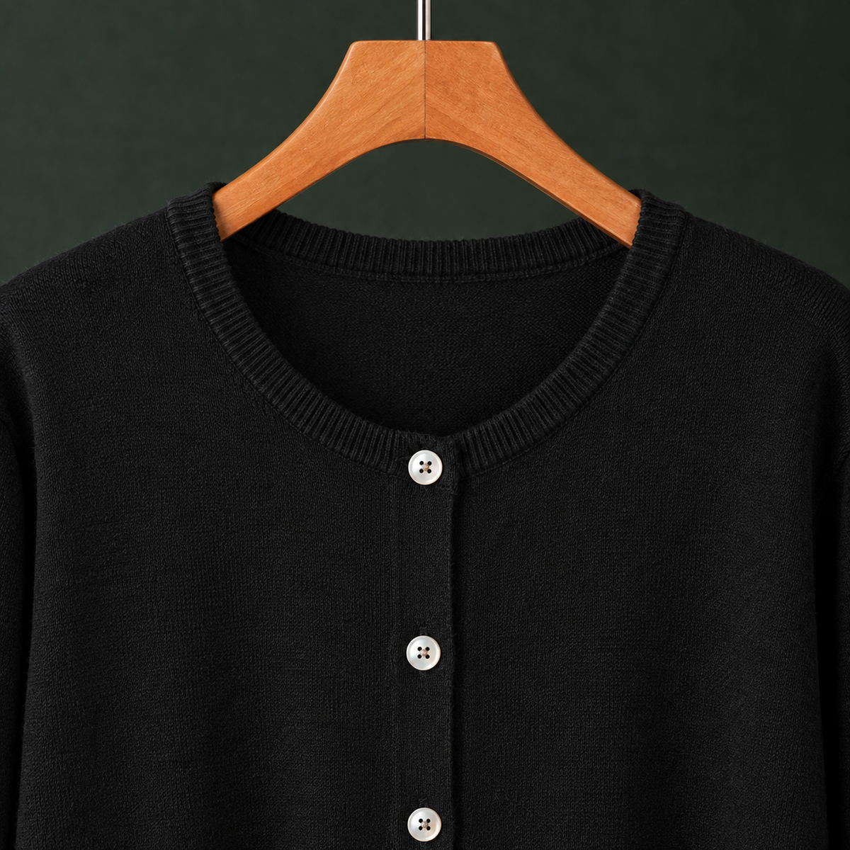 Smooth Soft Knit Round Neck Cardigan
