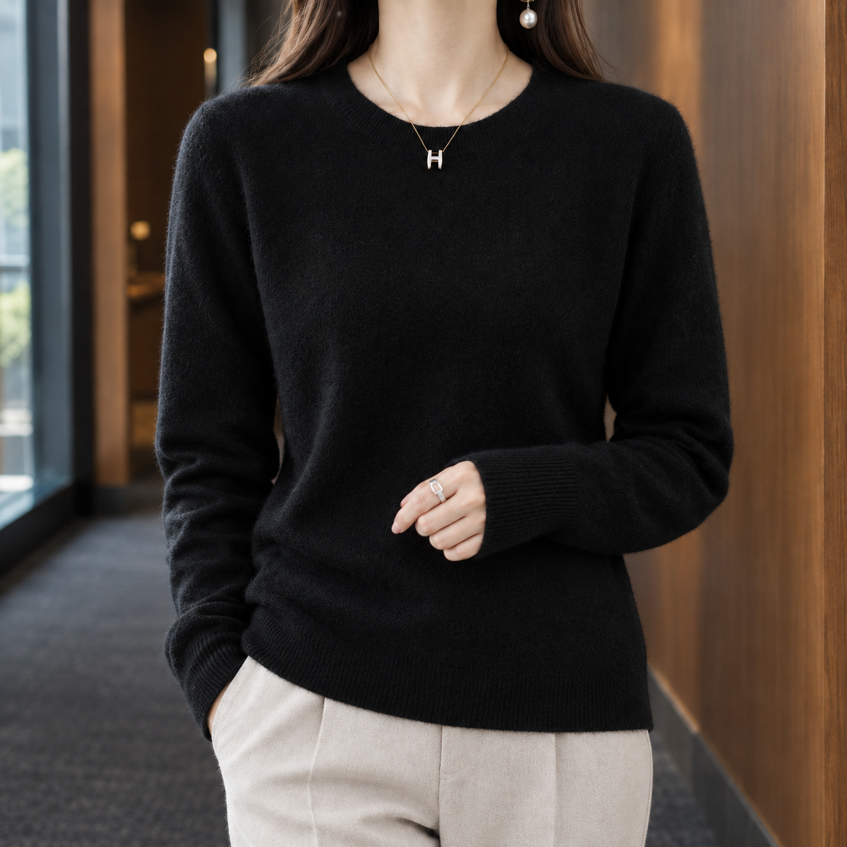 Soft Wool Crew Neck Jumper