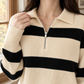Striped Half-Zip Jumper