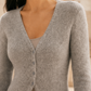 Wool-Blend V-Neck Longline Cardigan