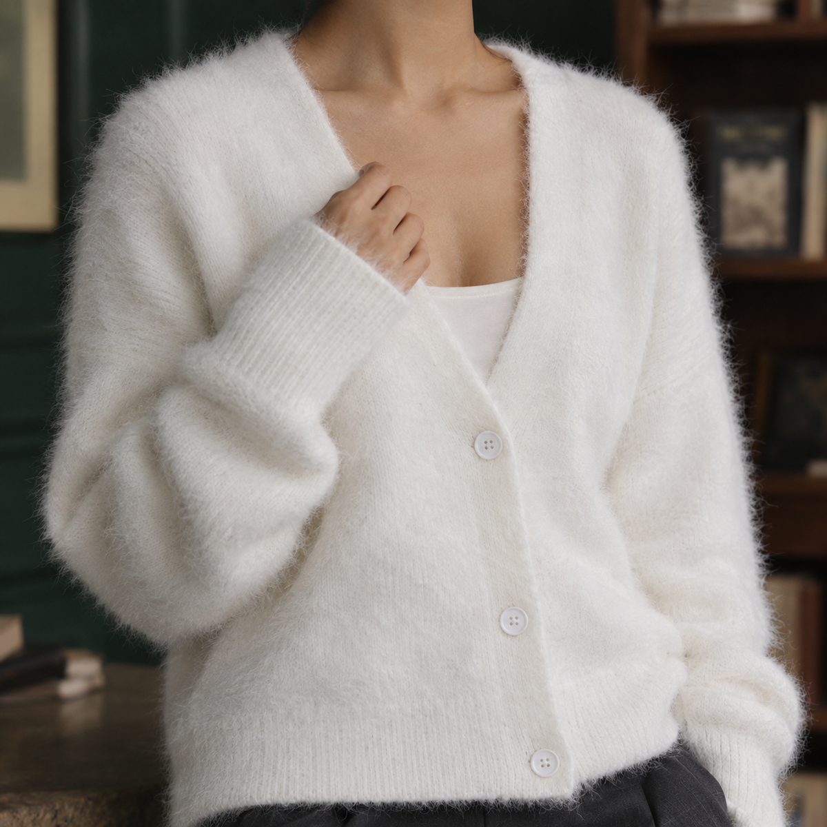 Plush Fuzzy Knit Cardigan