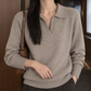 Relaxed Open Polo Collar Jumper