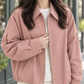 Jacket Polyester Relaxed with Point Collar and Drawstring Hem