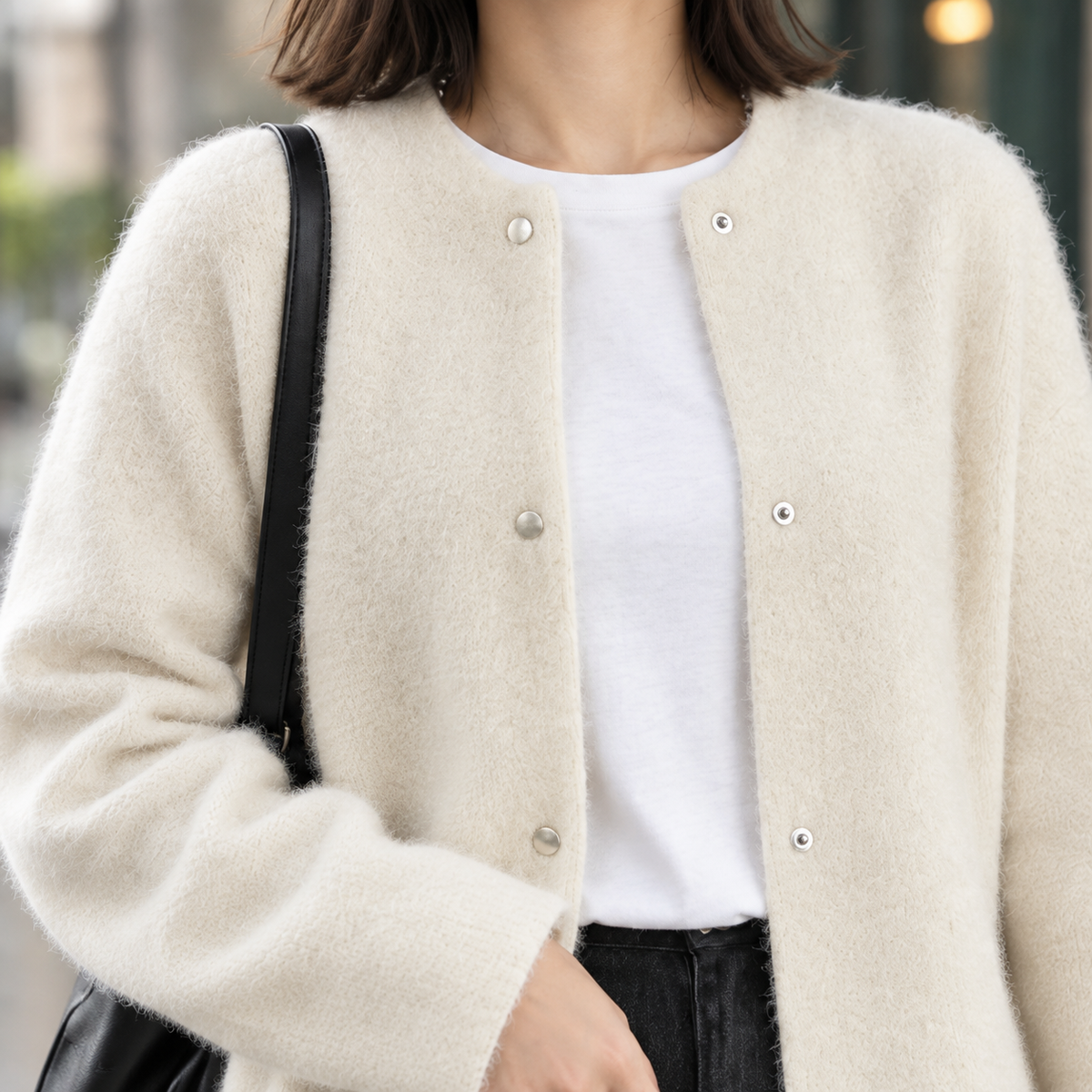 Brushed Cotton-Blend Longline Cardigan