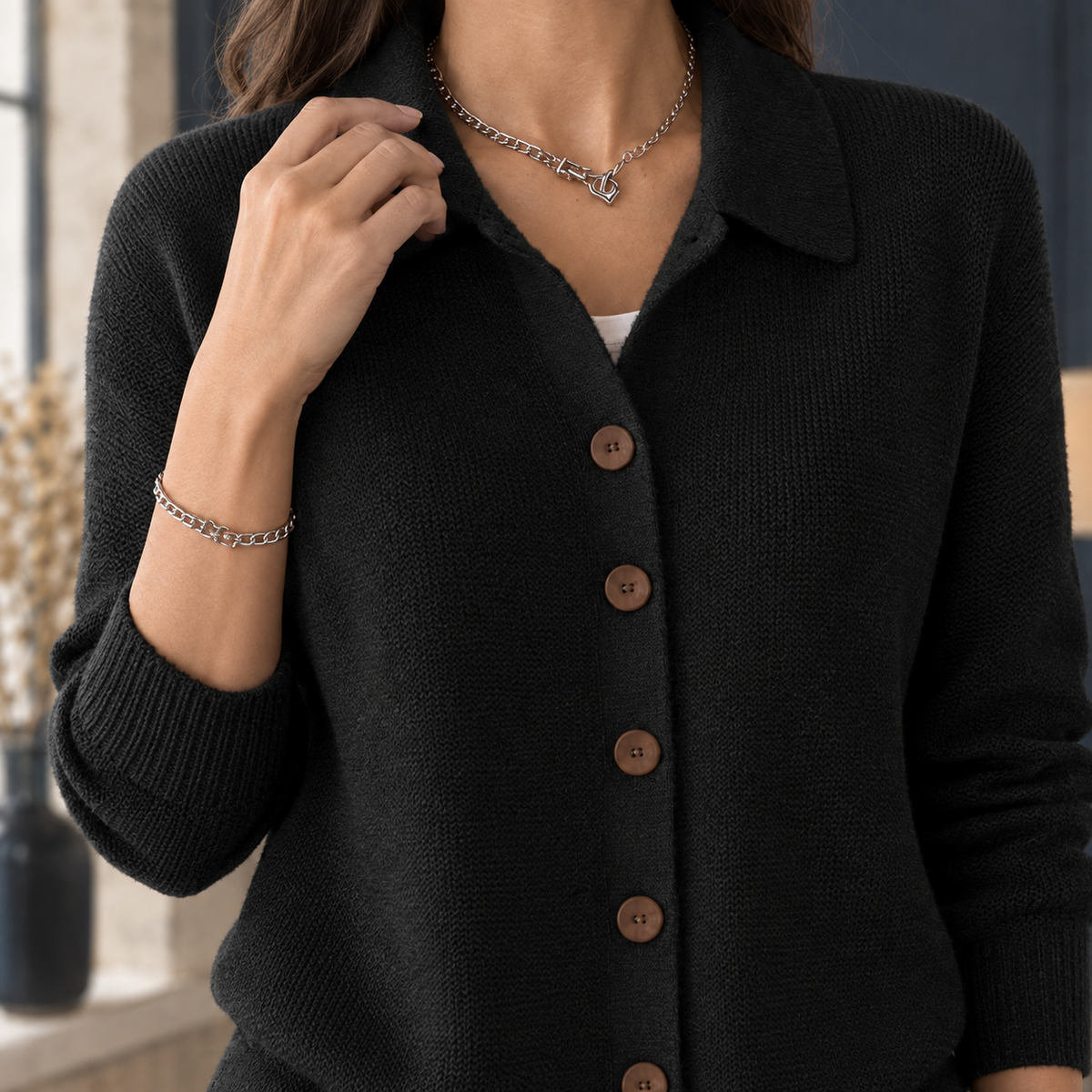 Relaxed Wool Cardigan