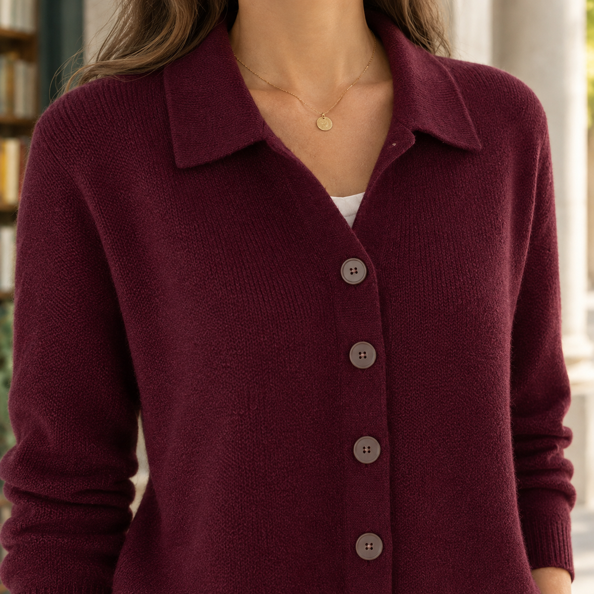 Collared Soft Knit Cardigan