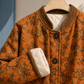 Jacket Cotton-Linen Blend Floral Print with Diamond Quilting