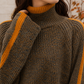 Soft Knit Roll Neck Jumper with Folded Collar